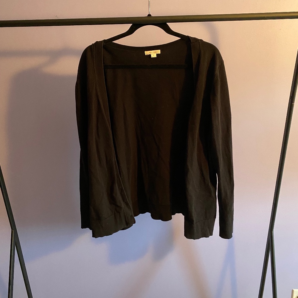 Black Erin London Button Up Sweater